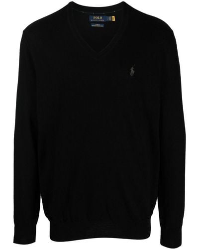 Polo Ralph Lauren V-neck Pullover Sweater - Black