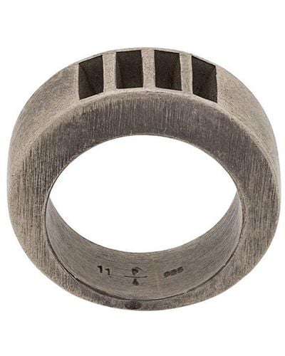 Parts Of 4 4-bar Punchout Crescent Ring - Metallic