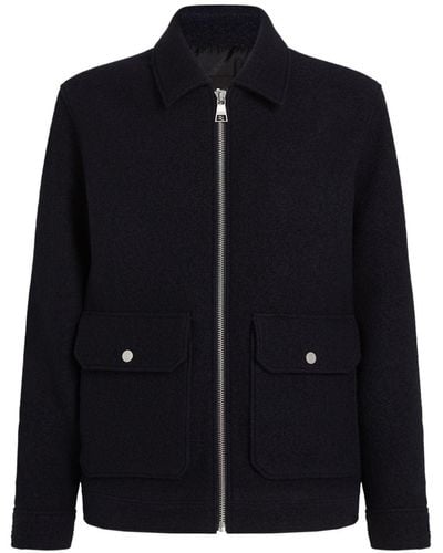 Karl Lagerfeld Bouclé Shirt Jacket - Black