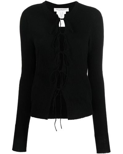 Philosophy Di Lorenzo Serafini Tie-fastening Knitted Top - Black
