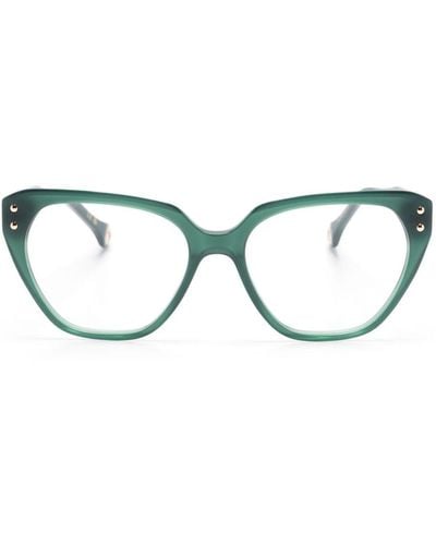 Carolina Herrera スクエア眼鏡フレーム - グリーン