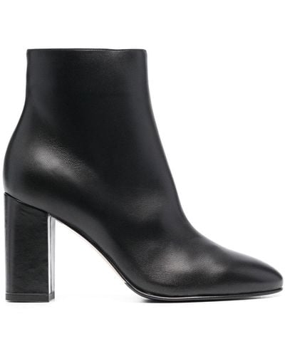 Le Silla Elle 90mm Leather Ankle Boots - Black