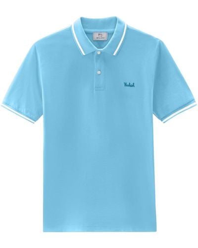 Woolrich Monterey Cotton-blend Polo Shirt - Blue