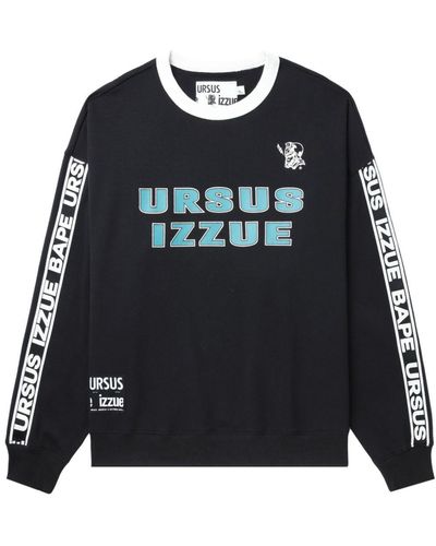 Izzue Side-stripe Cotton Sweatshirt - Black