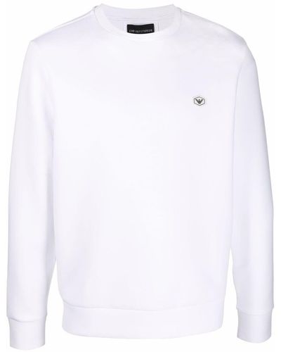 Emporio Armani Sweatshirt mit Rundhalsausschnitt - Weiß