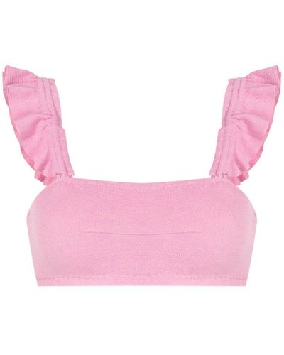 Clube Bossa Zarbo Ruffle-detail Bikini Top - Pink