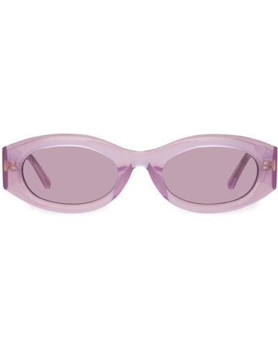 Linda Farrow X The Attico Berta Oval Sunglasses - Pink