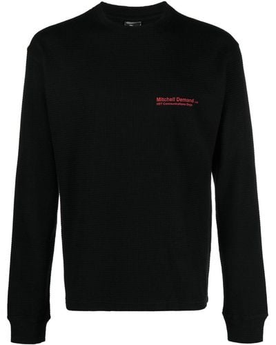 GR10K Logo-print Cotton Sweater - Black