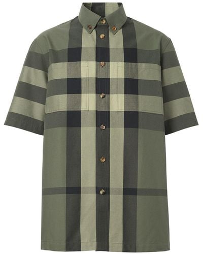 Burberry Overhemd Met Vintage Ruit - Groen