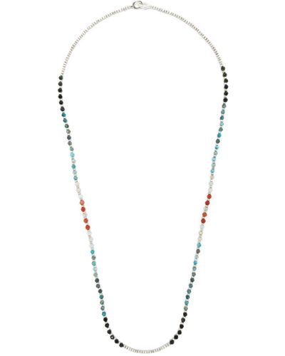 MAOR Beaded sterling silver necklace - Azul