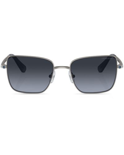Swarovski Crystal-embellished Square-frame Sunglasses - Blue