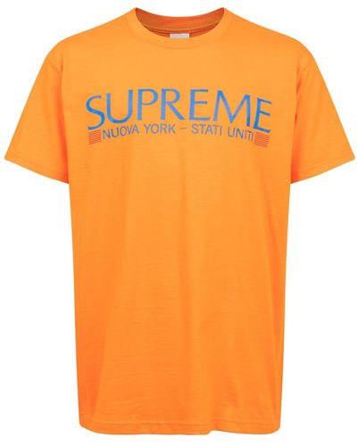 Supreme T-shirt Nuova York con stampa - Arancione