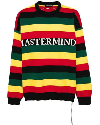 Mastermind Japan Rasta Striped Sweater - Black