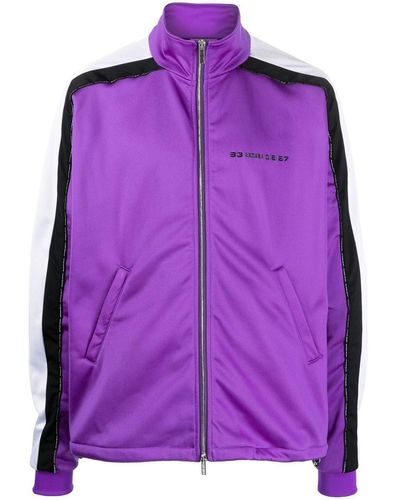 VTMNTS Side Stripes Zip-up Jacket - Purple