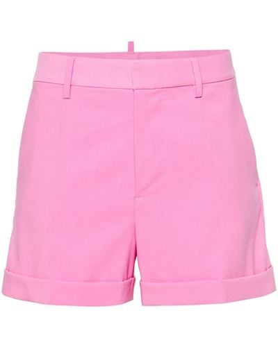 DSquared² Turn-up Tailored Shorts - Pink