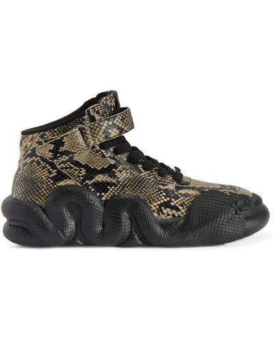 Giuseppe Zanotti Cobras Snake-effect Leather Sneakers - Brown