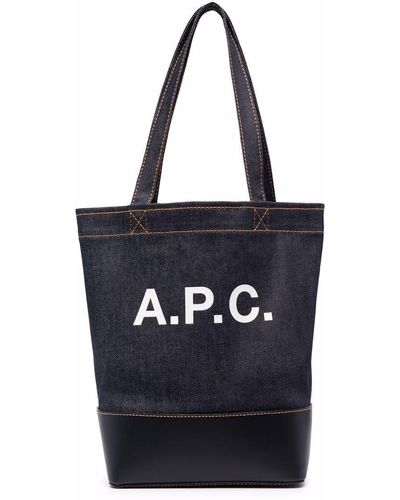 A.P.C. Shopper mit Logo - Schwarz