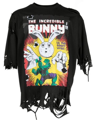 Natasha Zinko Camiseta con motivo The Incredible Bunny - Negro