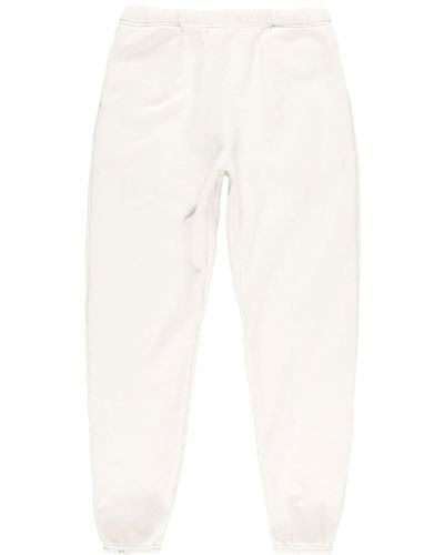 Les Tien Fleece Cotton Track Pants - White