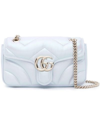 Gucci Small GG Marmont Shoulder Bag - White