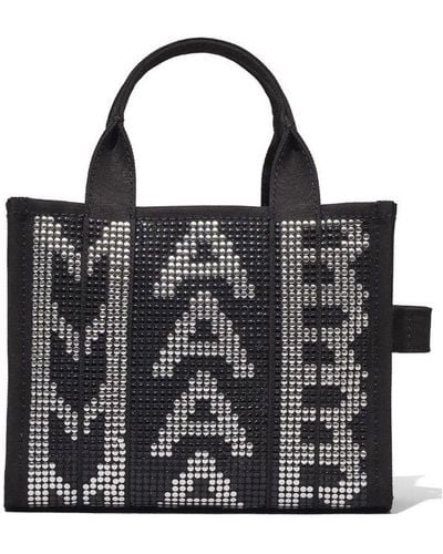 Marc Jacobs Bolso The Studded Monogram Tote pequeño - Negro