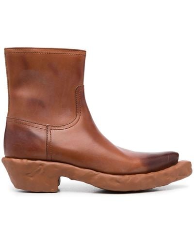 Camper Venga Leather Ankle Boots - Brown