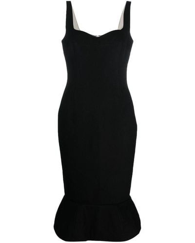 Marni Vestido midi con dobladillo acampanado - Negro