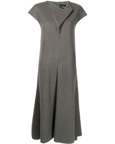 Goen.J Cowl-neck Wool-blend Dress - Gray