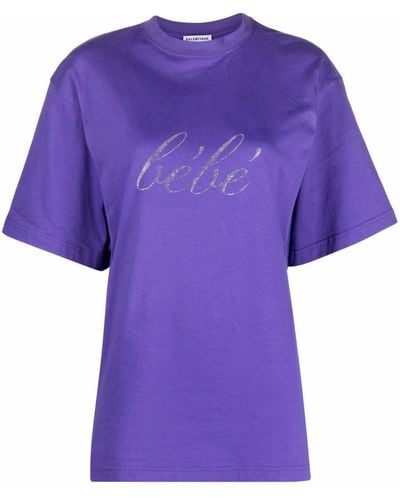 Balenciaga Bébé Short-sleeve T-shirt - Purple