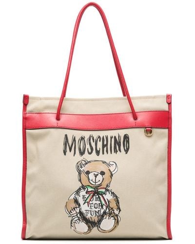 Moschino Shopper mit Teddy-Print - Pink