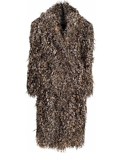 Balenciaga Mantel aus Faux Fur - Mehrfarbig