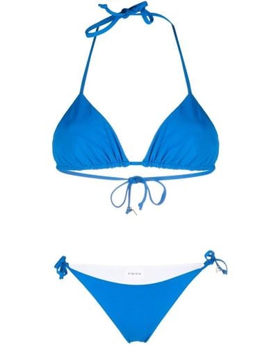 Fisico Reversible Triangle Bikini - Blue