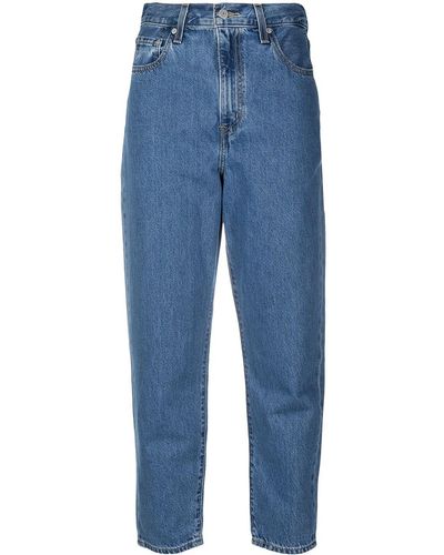 Levi's Cropped-Jeans mit geradem Bein - Blau