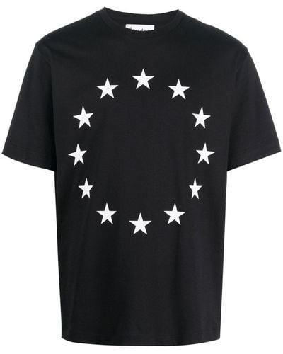 Etudes Studio T-Shirt aus Bio-Baumwolle mit Sternen - Schwarz