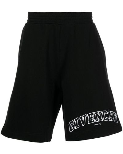 Givenchy Pantalones cortos de chándal con logo - Negro