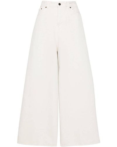 Haikure Logo-patch Wide Jeans - White