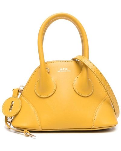 A.P.C. Mini Emma Leather Tote Bag - Yellow