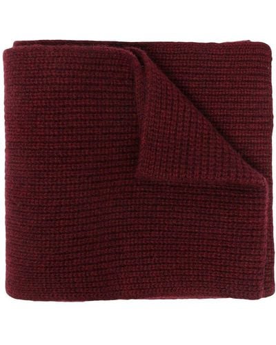 N.Peal Cashmere Ribbed-knit Cashmere Scarf - Purple