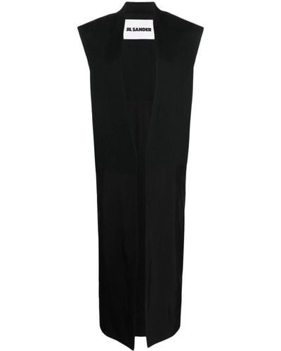Jil Sander Single-breasted Tailored Vest - Black