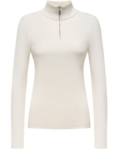 12 STOREEZ Half-zip Merino-wool Sweater - White