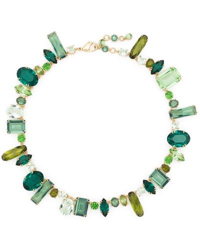 Swarovski Collar Gema con detalle de cristales - Verde
