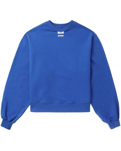 Adererror Care Label-patch Sweatshirt - Blue