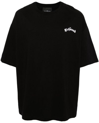 John Richmond Logo-print Cotton T-shirt - Black