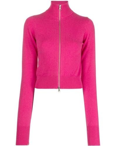 Extreme Cashmere High-neck Zip-up Sweatshirt - Pink