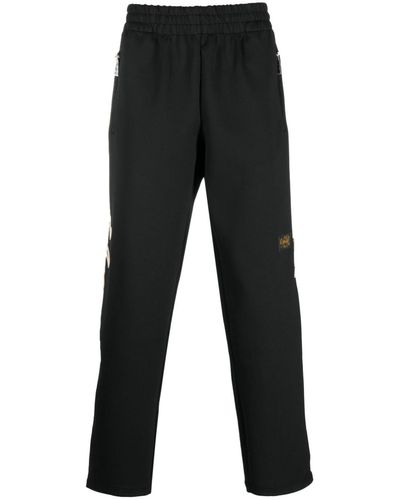 Advisory Board Crystals Logo-patch Straight-leg Track Trousers - Black