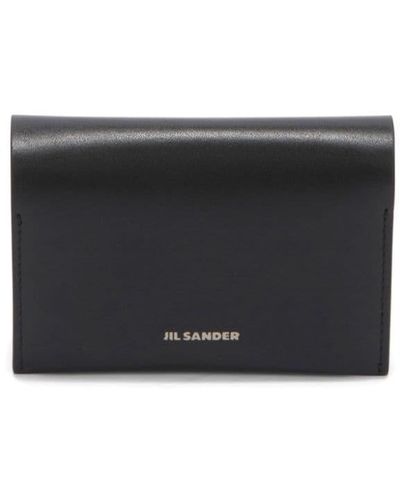 Jil Sander Logo-print Leather Cardholder - Black