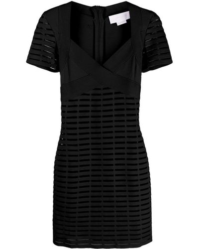 Genny Cut-out Jersey Minidress - Black