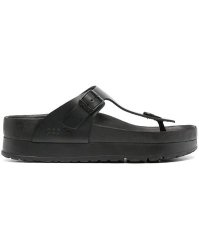 Birkenstock Gizeh Papillio Leather Sandals - Black