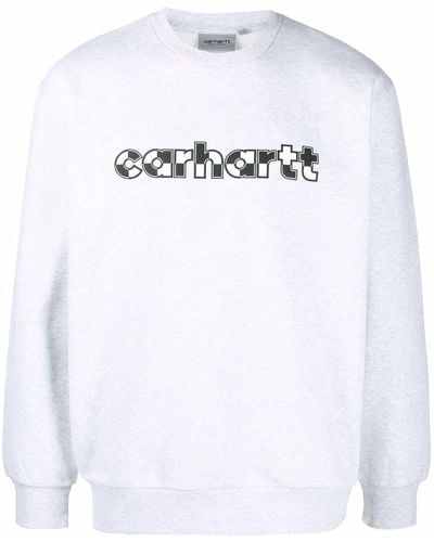 Carhartt Sweater Met Logoprint - Grijs