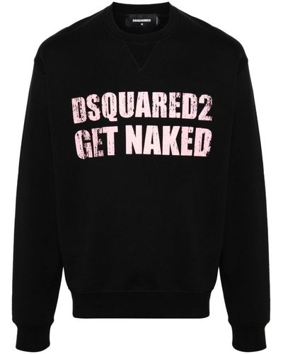 DSquared² Sweatshirt mit Logo-Print - Schwarz